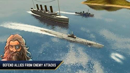 敌方水域潜艇与战舰游戏 1