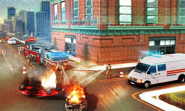 模拟驾驶消防车游戏 1